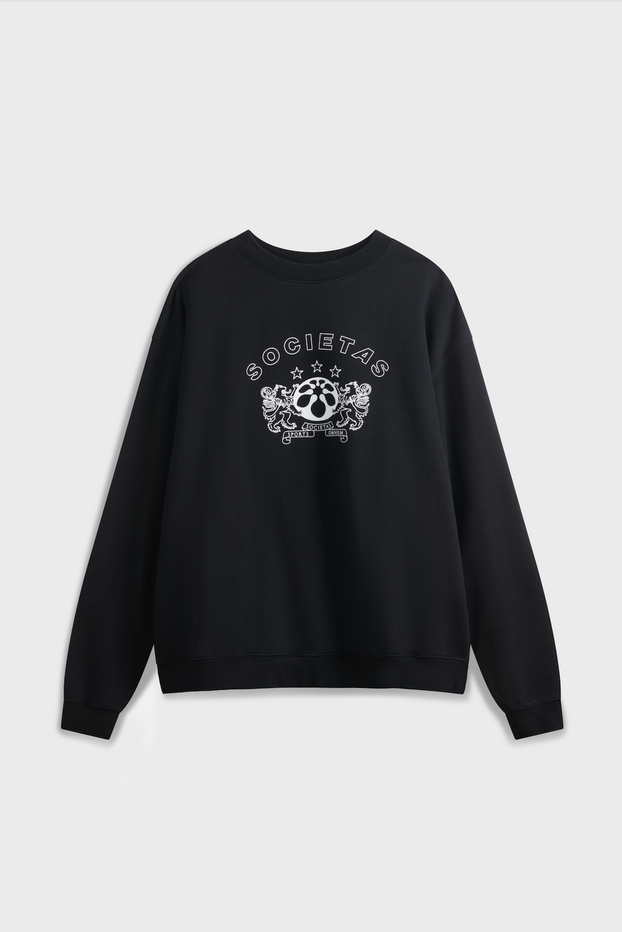 LION CREWECK - BLACK