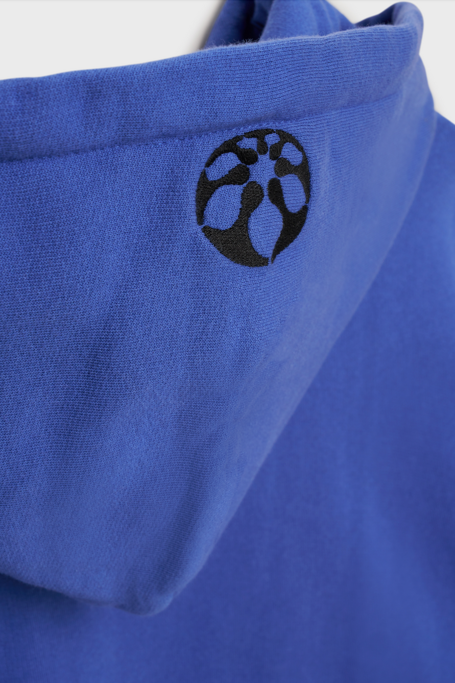 LION ZIP HOODIE - COBALT BLUE