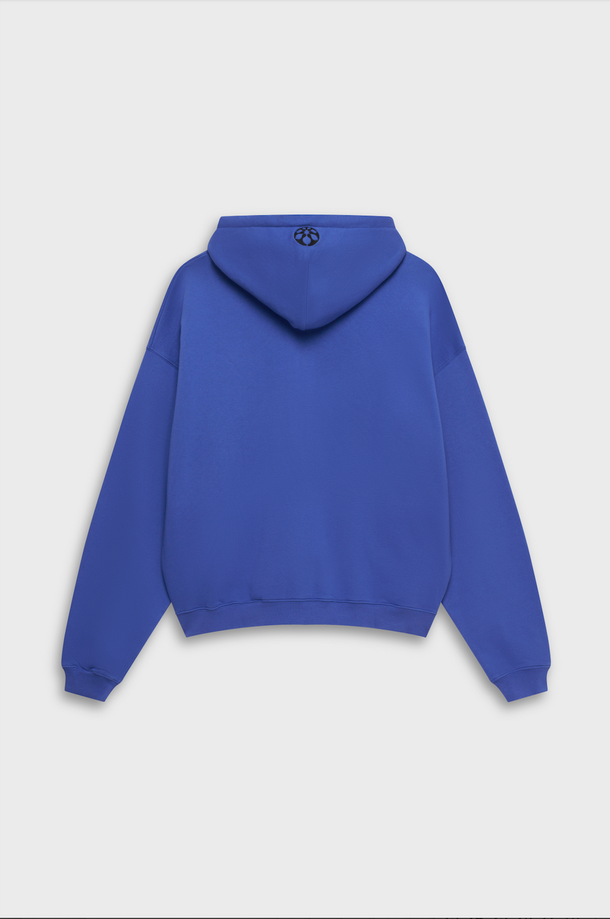 LION ZIP HOODIE - COBALT BLUE